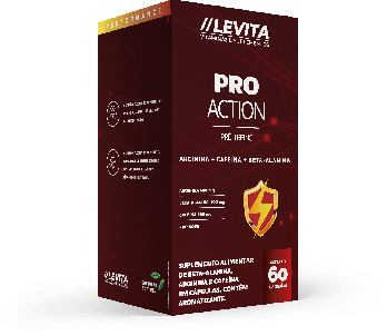 PRO ACTION PRÉ TREINO C/ 60 CAPSULAS | LEVITA VITAMINAS