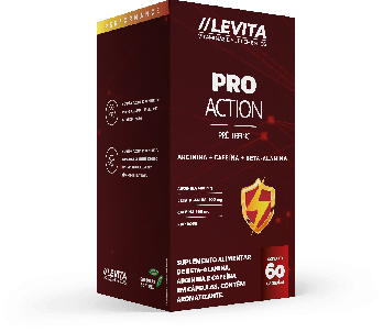 PRÓ ACTION PRÉ TREINO C/ 60 CAPSULAS | LEVITA VITAMINAS